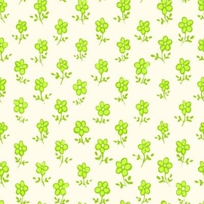 Blossom Whispers floral (8") - green, cream (ST2023BLW)