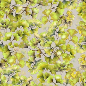 Ginkgo Seasons -Spring - Agreeable Gray  Wallpaper – New for 2024