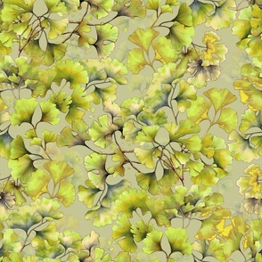 Ginkgo Seasons - Spring - Evergreen Fog  Wallpaper 