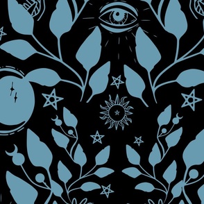 Whimsy Gothic art and Craft Blue Black XL