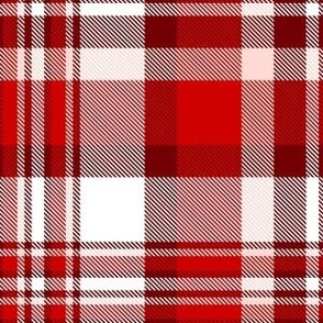 Plaid in red, burgundy and white