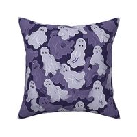 purple watercolor ghosts