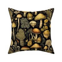 mushroom botanical inspired by gustave dore