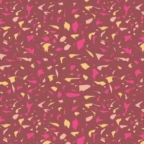 Terrazzo in Astro dust terracotta, hot pink, yellow and sand