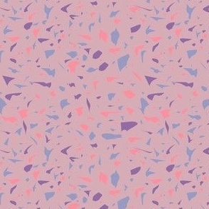 Terrazzo in dusty pink, pink, periwinkle and blue 