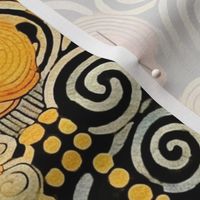 art nouveau golden spirals inspired by gustav klimt