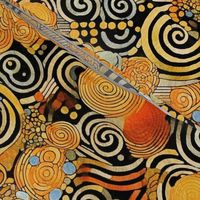 art nouveau golden spirals inspired by gustav klimt