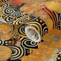 art nouveau golden spirals inspired by gustav klimt