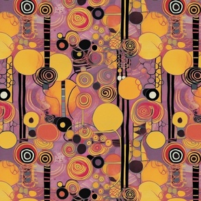 an abstraction of beets inspired by gustav klimt