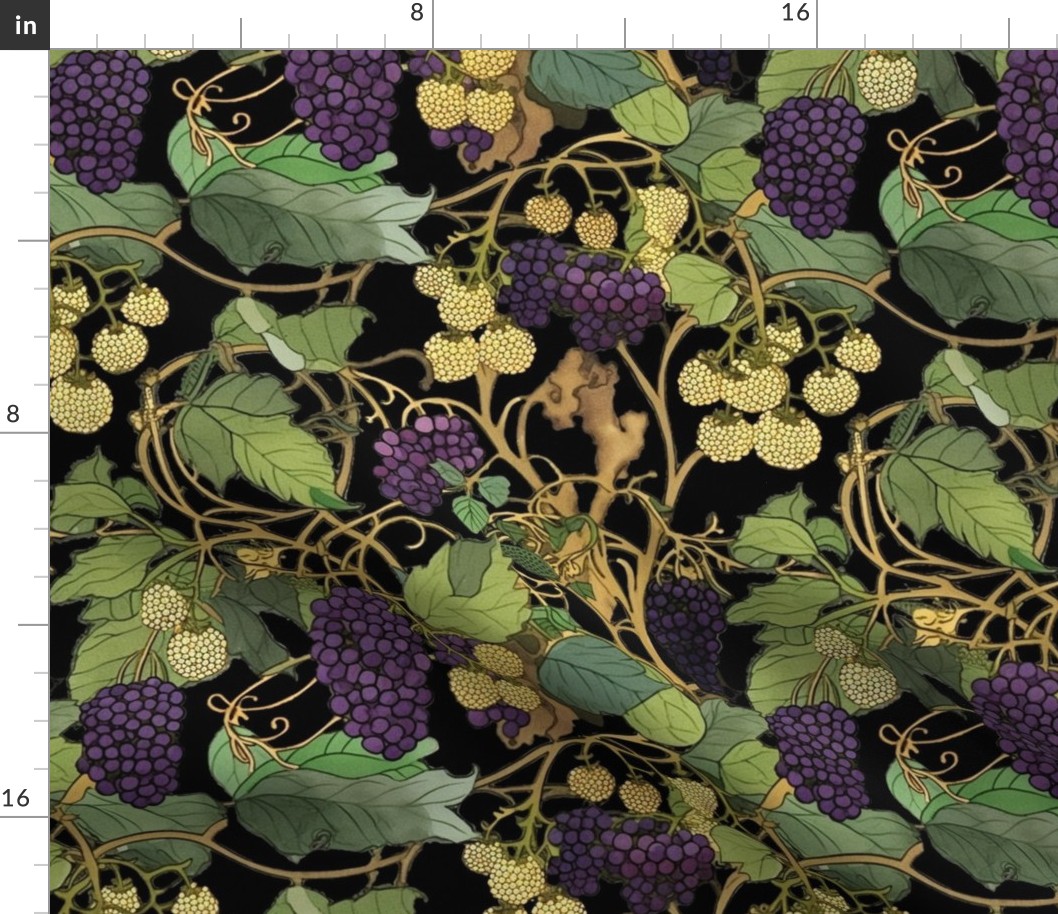 blackberry vines inspired by gustav klimt