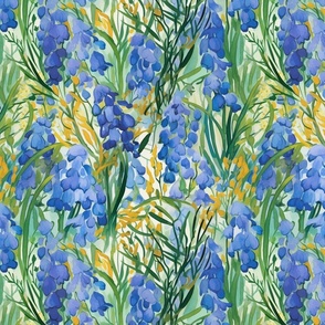 Bluebells inspired by Gustav Klimt