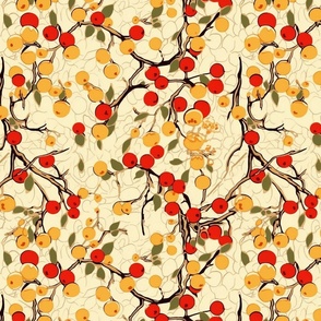cherry tree botanical inspired by gustav klimt