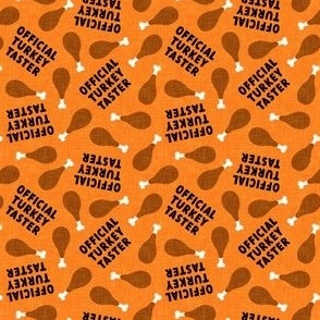 (3/4" scale) Official Turkey Taster - Turkey Leg - Dog Fall Fabric - orange - C22