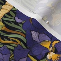 gustav klimt inspired purple and gold irises