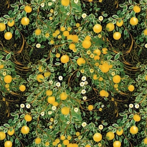 lemon trees inspired by gustav klimt
