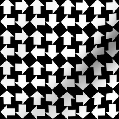 Arrows in a Square   -Black and White