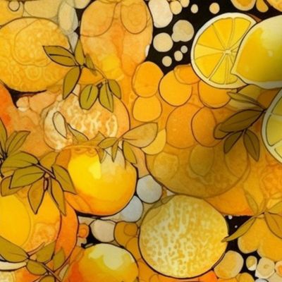 gustav klimt inspired lemon abundance