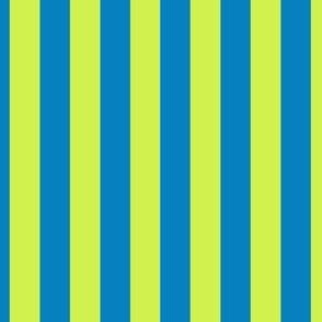 Stripes / blue / lime green / medium