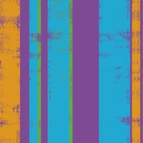 Textured Stripes Blue, Orange, Purple Large Scale