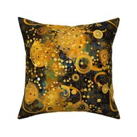 gold nebula inspired by gustav klimt