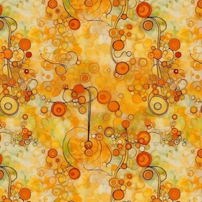 oranges inspired by gustav klimt