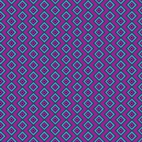 Squares Creating Zigzag Pattern in Jewel Tones 8"