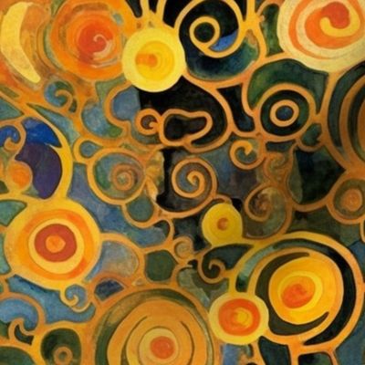 gustav klimt inspired golden roses 