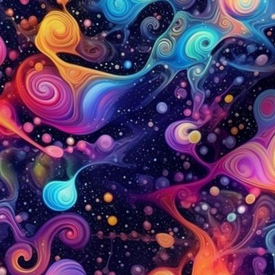 psychedelic neon nebula 