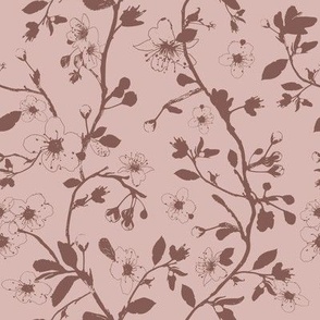 Trailing Plum Blossoms, Dusty Pink