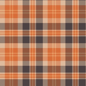 Coral Earth Colorful Busy Fall Autumnal Plaid
