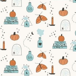 magic & mischief potions (cream) | playful illustrated fall halloween print on cream background