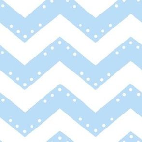 Festive zigzag in white and light blue