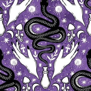 whimsigothic witchcraft purple gothic wallpaper