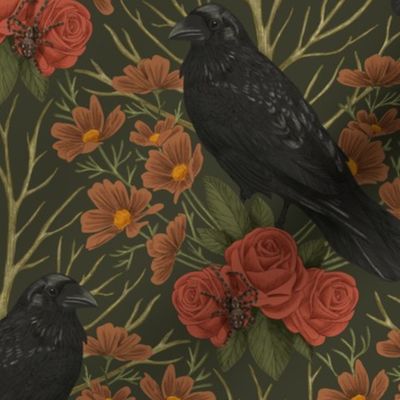 Small-Scale Dark Ravens, Roses & Spiders