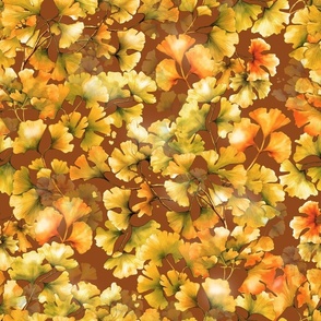 Ginkgo Seasons - Fall - Cinnamon Wallpaper 
