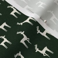 (small scale) reindeer - winter Christmas - dark green - LAD23