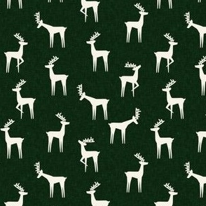 (small scale) reindeer - winter Christmas - dark green - LAD23