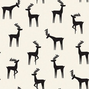 reindeer - winter Christmas - black/cream - LAD23