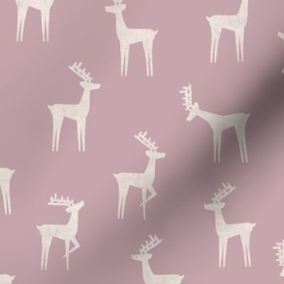 reindeer - winter Christmas - mauve - LAD23