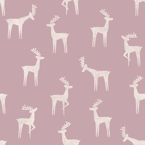 reindeer - winter Christmas - mauve - LAD23
