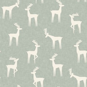 reindeer - winter Christmas - softest sage - LAD23