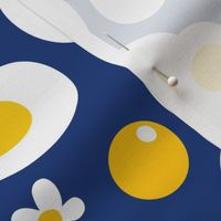 Navy Blue Cracking Some Yolks Egg Pattern