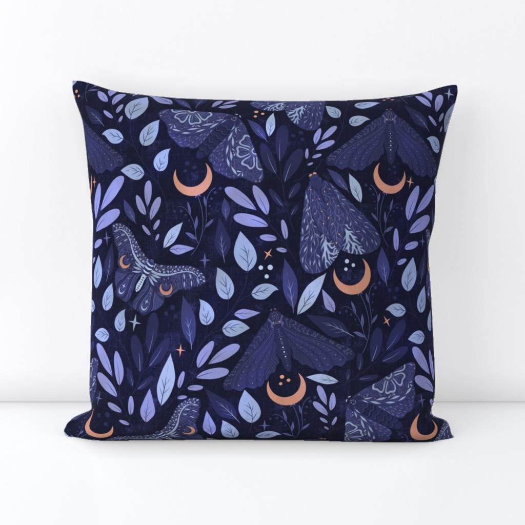 Forest moth - gothic style floral patterned nocturnal insects (large scale)