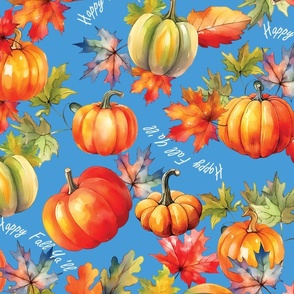 Pumpkin Medley - Happy Fall Ya'll - Carolina Sky Blue