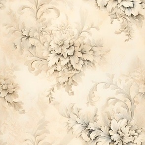 Beige Faded Florals