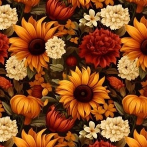 Autumn Florals - Dark