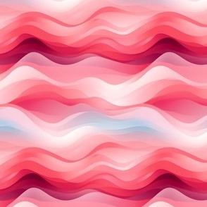 Pink & White Waves