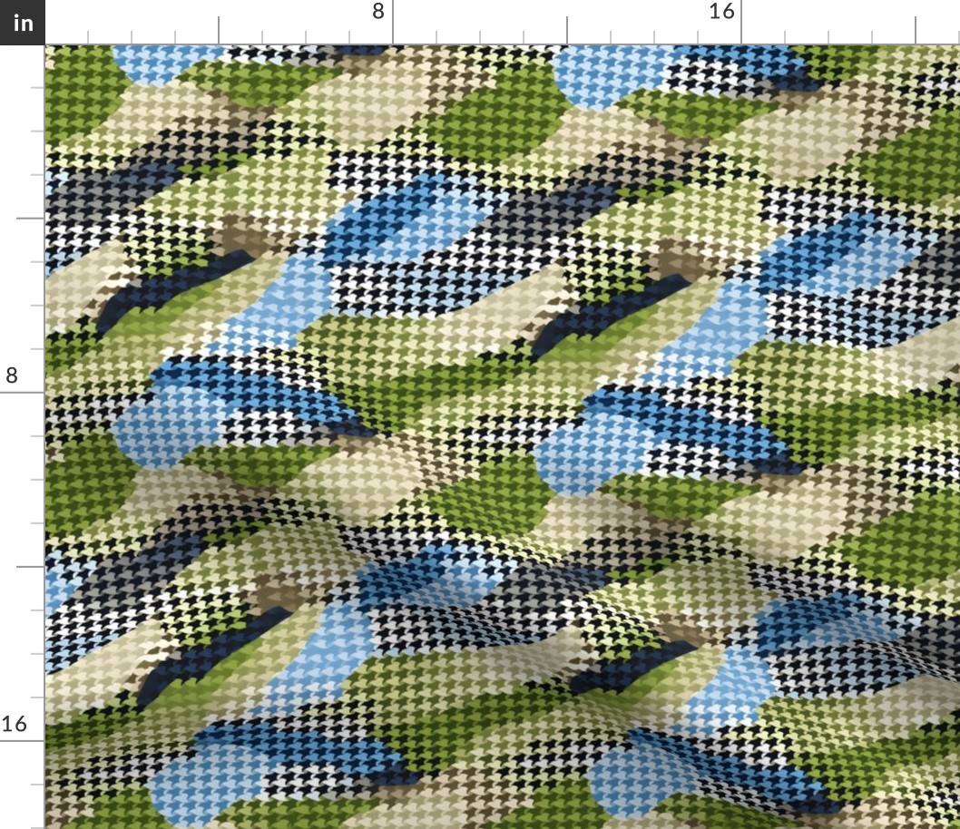 Green & Blue Houndstooth