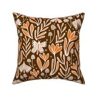 Enchanted woodland in brown - Medium scale