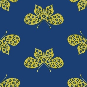 Fluttery Butterfly Large Scale Navy